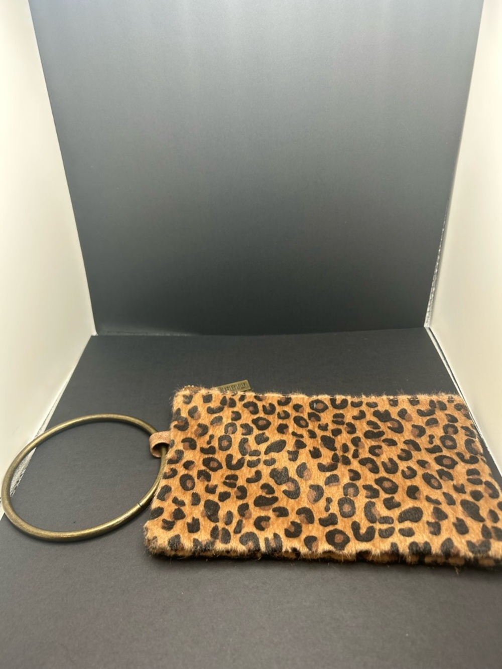 Marley Lilly leopard print bangle keychain wristlet.